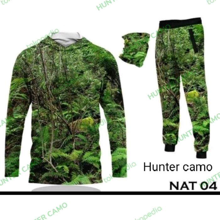 Gambar setelan hunting camo berburu motif natural 04 - M dari HUNTER CAMO undefined Tokopedia