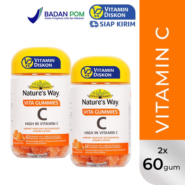 Gambar NATURE'S WAY VITA GUMMIES C FOR ADULTS 60'S - 2PCS dari VitaminDiskon undefined Tokopedia