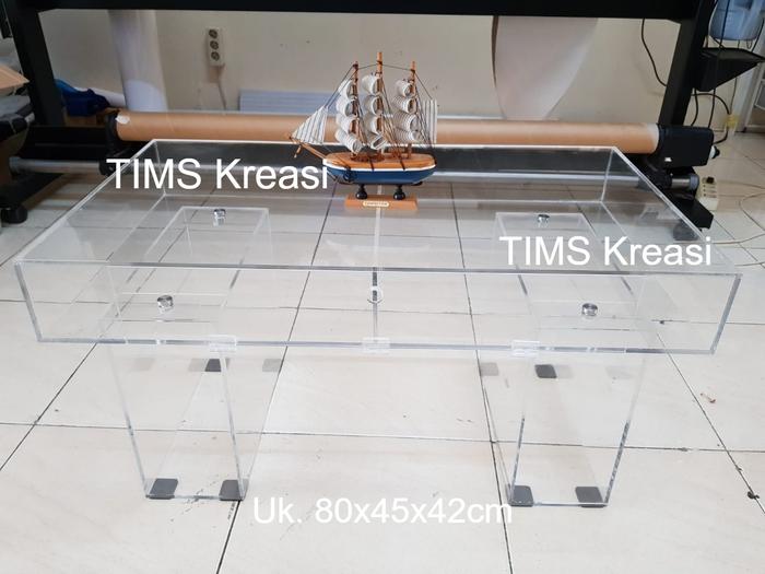 Gambar Meja Akrilik | Acrylic Desk Custom | Meja Akad - 80x45x42cm dari TIMS kreasi undefined Tokopedia