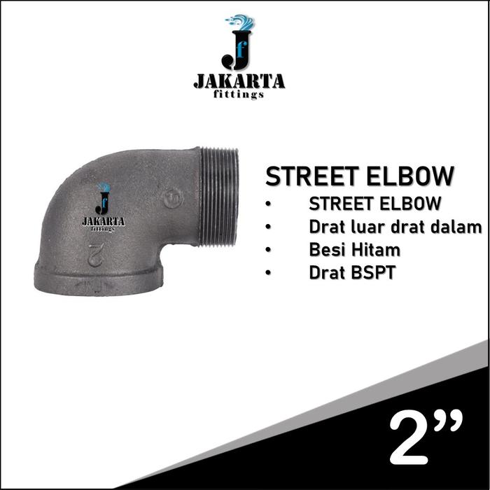 Gambar STREET ELBOW PIPE PIPA BESI HITAM DRAT BSPT 2" 2-1/2" 3" 4" - SIZE 2" dari JAKARTA Fittings undefined Tokopedia