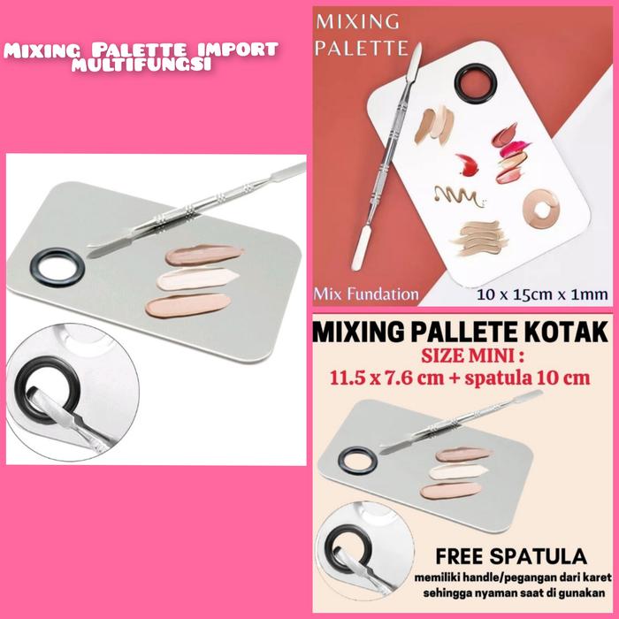 Gambar MIXING PALETTE MAKEUP+SPATULA MIXING PALETTE FONDATION BLUSH ON LIP dari WMAKEUP99 undefined Tokopedia