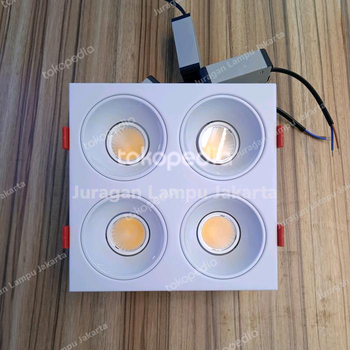 Gambar LAMPU DOWNLIGHT COB ISI 4GANG 4X12WATT LED SPOT LIGHT 48 WATT dari Juragan Lampu Jakarta undefined Tokopedia