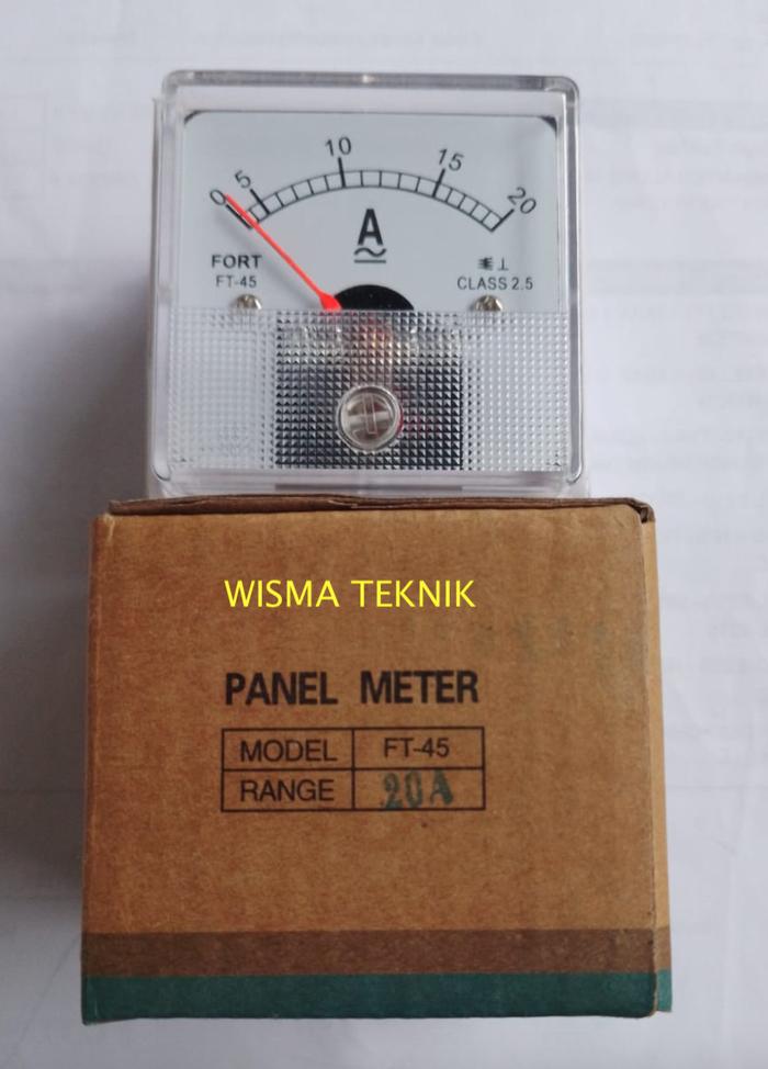 Gambar AMPERE METER ANALOG AC/DC FORT MODEL FT-45A - 20Amp dari Wisma Teknik Surabaya undefined Tokopedia