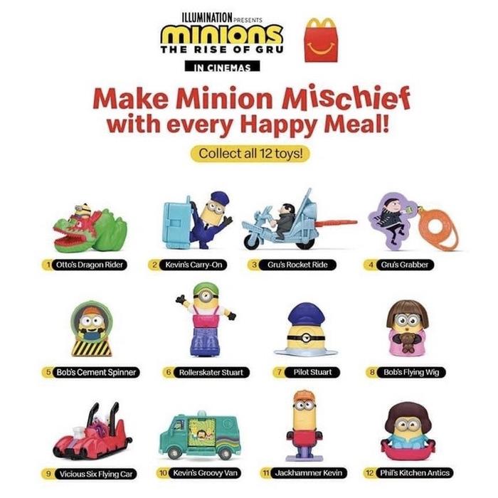 Gambar Minions Minion Happy Meal McDonald The Rise of Gru Juli 2022 Periode 1 dari Duniakebutuhan_NEW undefined Tokopedia