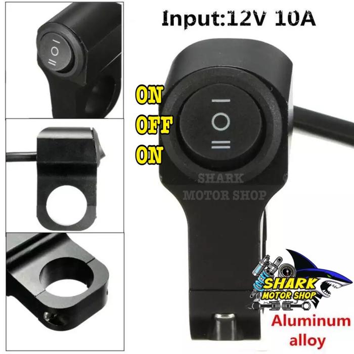 Jual Saklar on off bahan aloy almunium jepit stang flip atas bawah ...