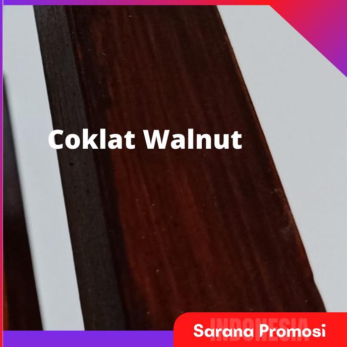 Gambar Standing menu A5 kayu tempat menu - Cokelat Walnut dari Nuansa Display undefined Tokopedia