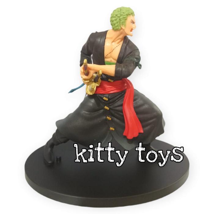 Gambar Action Figure One Piece Anime Roronoa Zoro 3 Pedang Santoryu Collection - B/losepack 14cm dari KITTY TOYS undefined Tokopedia