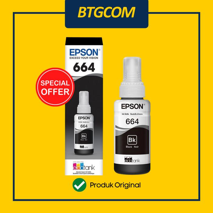 Gambar Epson T664/T6641/T6642/T6643/T6644 Black Cyan Magenta Yellow BK C M Y - Hitam dari btgcom undefined Tokopedia
