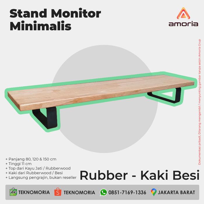 Gambar Stand Monitor Kayu Minimalist Ukuran Panjang - Kaki Besi, Panjang 100 dari Airoma Workshop undefined Tokopedia