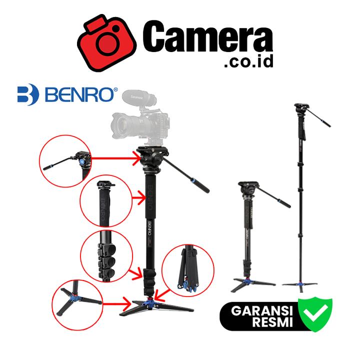 Gambar BENRO Aluminium Monopod With Video Head A48FDS4PRO dari CAMERA CO ID undefined Tokopedia