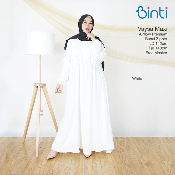 Gambar baju gamis jumbo LD 140 fab crincle good quality Putih - Putih dari vqela.shop undefined Tokopedia