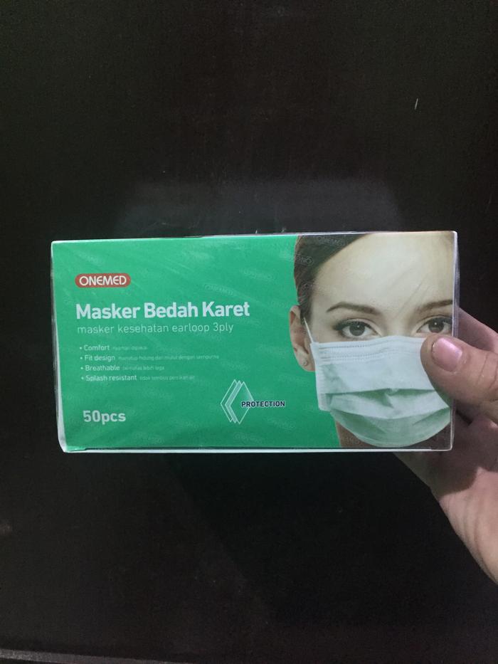 Gambar Masker Onemed 3 ply warna Hijau,biru,putih,abu.1 kotak isi 50 pcs. - Hijau dari Serba grosir Bali undefined Tokopedia