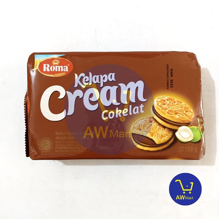 Gambar ROMA KELAPA CREAM 180GR VANILA - ROMA KELAPA CREAM 189GR - COKLAT - COKELAT dari AW Mart undefined Tokopedia