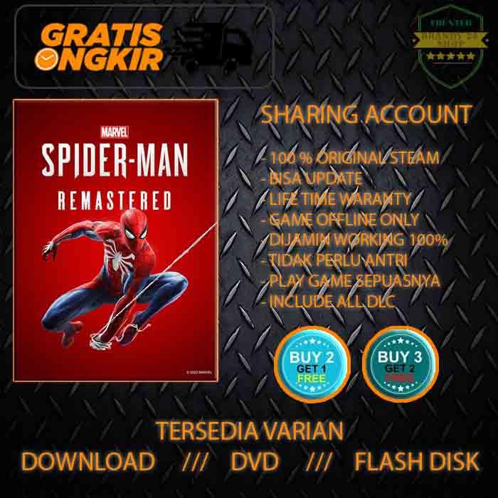 Promo MARVELS SPIDERMAN REMASTERED ALL DLC PC GAME STEAM