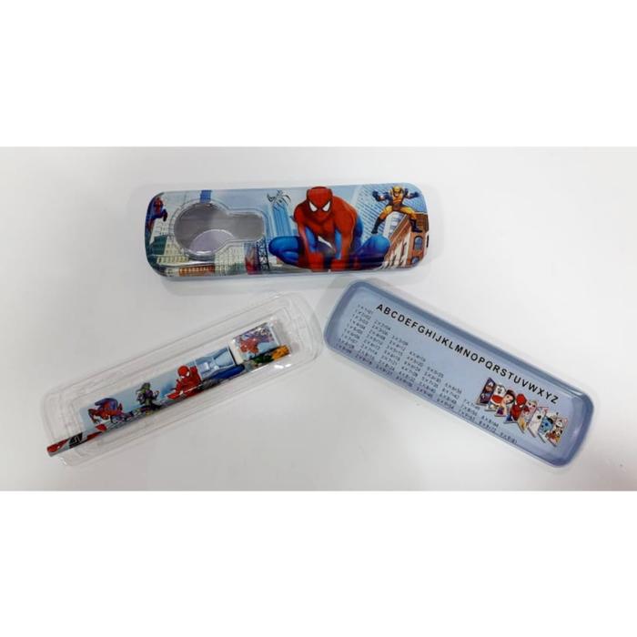 Gambar Kaleng tempat Pensil Stationery Set Alat tulis Spiderman Spidermen - kecil dari Keinka deShop undefined Tokopedia