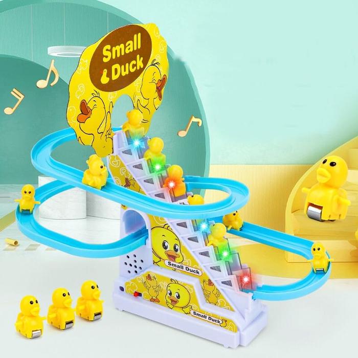 Gambar Mainan Edukasi Anak Bayi Bebek Kuning Track Slide Seluncur Naik Tangga - Hello Kitty dari Mom to Baby undefined Tokopedia
