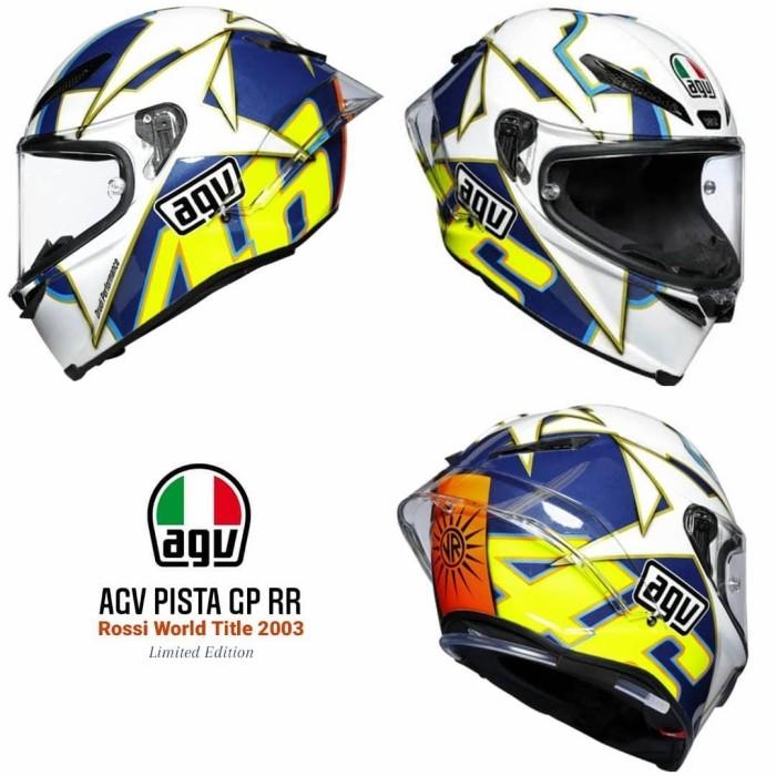 Jual HELM_AGV PISTA GP RR ROSSI WORLD TITLE 2003 ORIGINAL PRODUK 