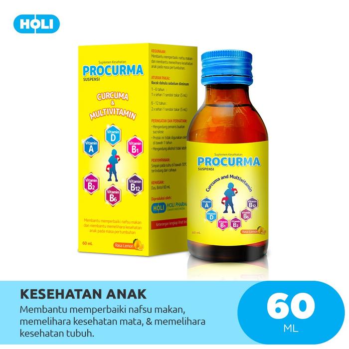 Gambar Holi Pharma Procurma Sirup Multivitamin Anak 60ml / 120ml - 60ml dari Holi Pharma undefined Tokopedia