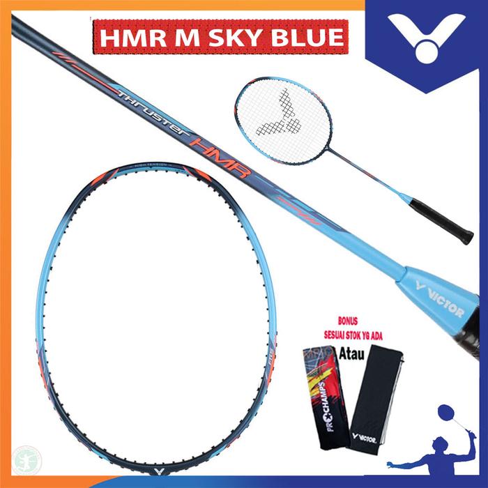 Gambar VICTOR THRUSTER HMR M SKYBLUE RAKET BADMINTON ORIGINAL - Paket 1, Sky Blue 4U dari PROCHAMPION undefined Tokopedia