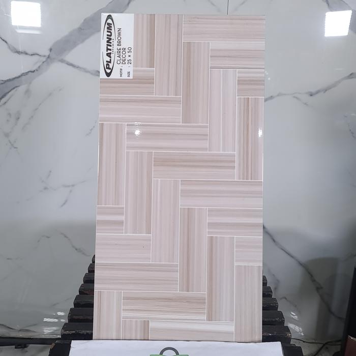 Gambar Keramik Dinding Platinum Claire DECOR Series 25x50 Kw 1 - BROWN DECOR dari Mandiri Jaya Keramik undefined Tokopedia