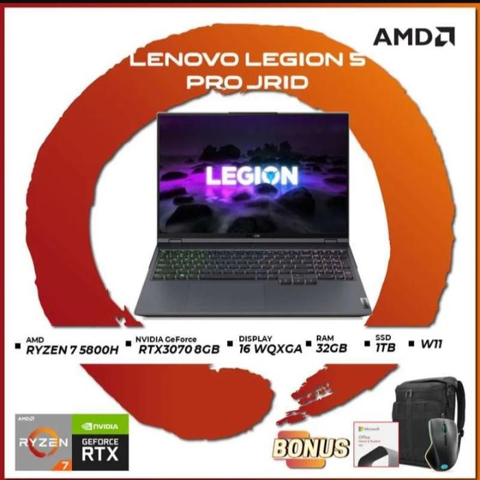 Jual Legion 5pro JRID Ryzen 5800 Ram 32gb Ssd 1tb Vga RTX 3070