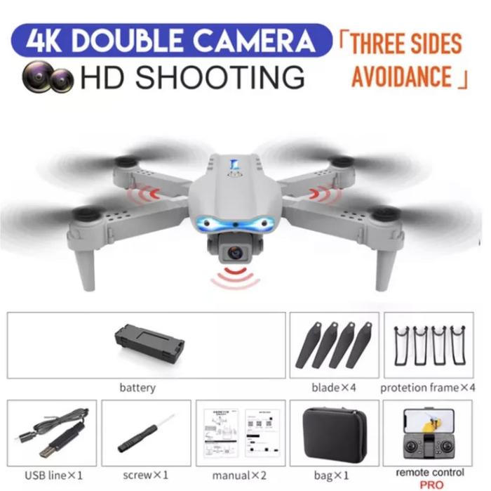 Gambar MURAH!!! DRONE E99 PRO 4K DUAL CAMERA WIFI LENGKAP SIAP TERBANG - Putih, 1 Beterai dari dronemurah77 undefined Tokopedia