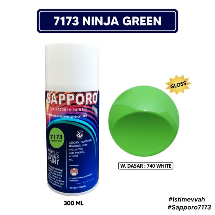 Gambar Sapporo Spray / Cat Semprot / Pylox / Pilok - 7173 ninja gren dari Sapporo Spray_NEW undefined Tokopedia
