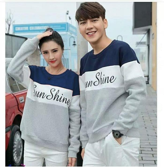 Gambar Baju Couple Pasangan Kaos Lengan Panjang Pria Wanita Cp Kapel Kekinian - Navy, XL dari Victoria Grosir undefined Tokopedia
