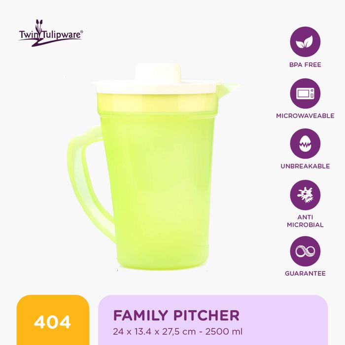 Gambar Pitcher Minuman Twin Tulipware Family Pitcher 2500 ML - Avo dari Twin Tulipware Indonesia undefined Tokopedia