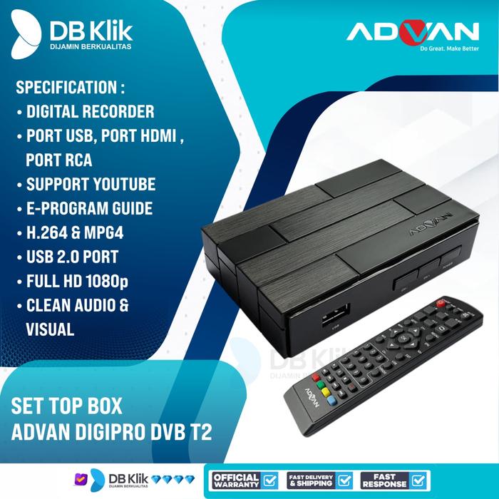 Set Top Box Advan DIGIPRO DVB T2 Full HD 1080p - STB Advan TV Digital