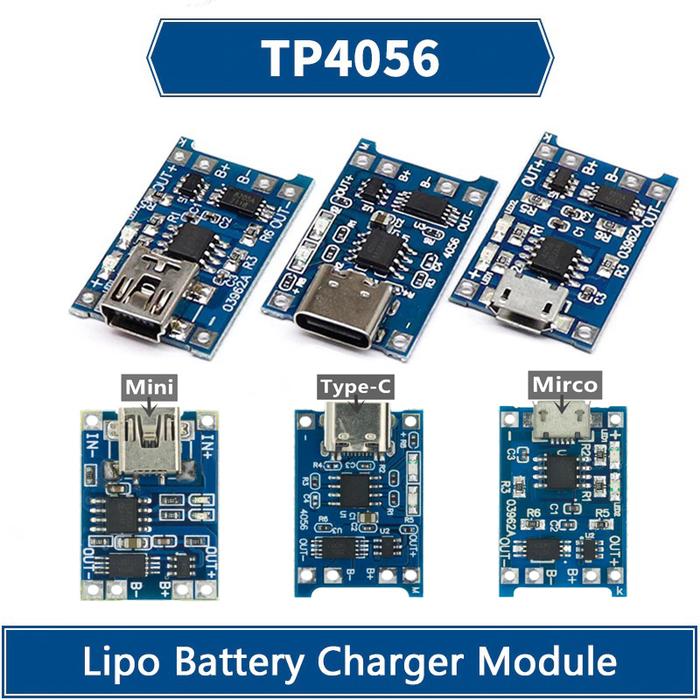 Gambar Modul TP4056 03962A 1A Combo Micro USB Charger 18650 Li-Ion Baterai - Mini USB dari Eco Power Tech undefined Tokopedia