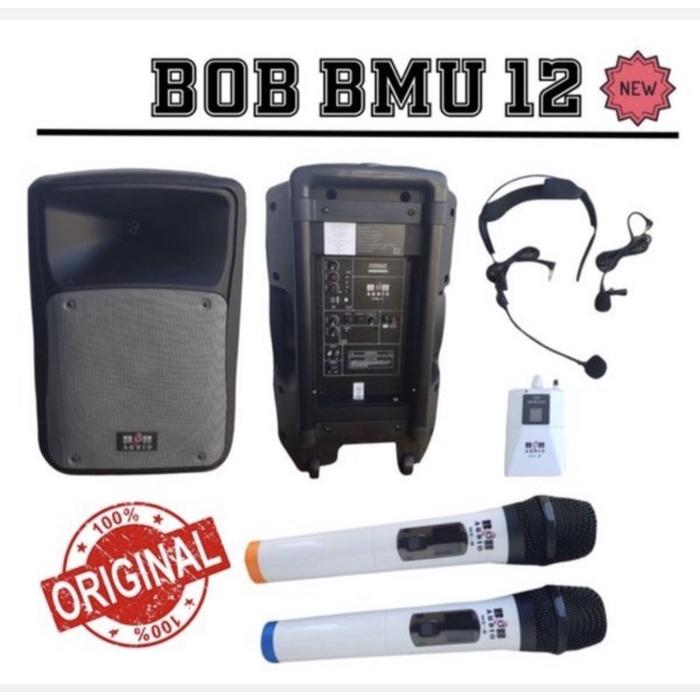 Gambar Speaker Portable BOB BMU 12 Original 12 inch B MU terbaik free 3 mic dari ais jaya elektronik undefined Tokopedia