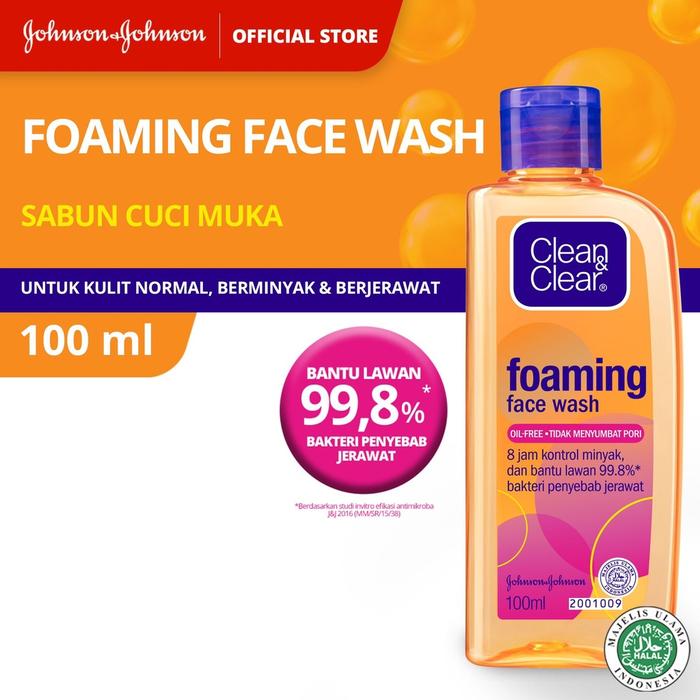Gambar Clean & Clear Foaming Facial Wash 100ml - Kuning dari Asistenibu undefined Tokopedia