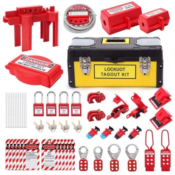 Promo Lockout Tagout Kit - Lockout Set Safety Padlocks Lockout Hasp ...