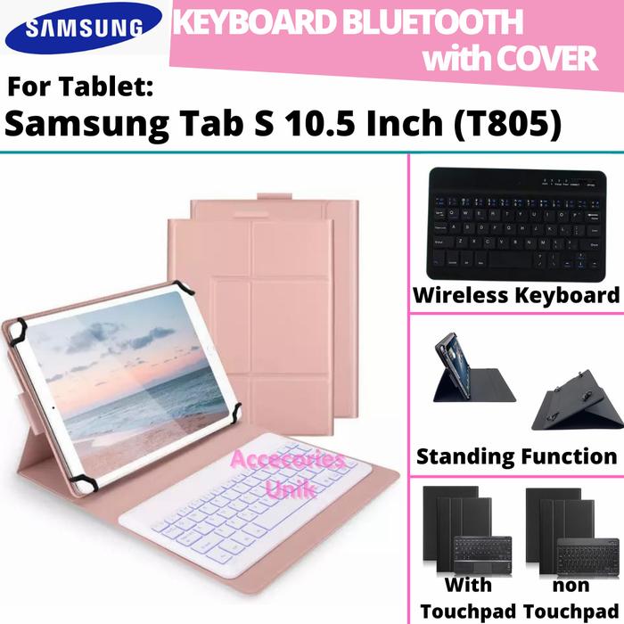 Samsung Galaxy Tab S Inch T805 Book Cover Keyboard Wireless Rose  Gold, Non Touchpad di Accecories Unik Tokopedia