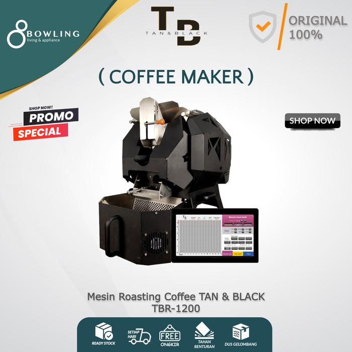 Gambar MESIN ROASTING KOPI COFFEE MAKER TAN & BLACK TBR1200 pro - BASIC VERSION dari Bowling Living & Appliance undefined Tokopedia
