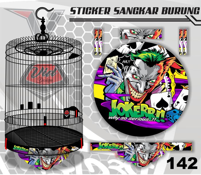 Gambar DEKAL SANGKAR MURAI STIKER SANGKAR MURAI MOTIF JOKER NO 1234 - NO 4 dari vid dsigner undefined Tokopedia