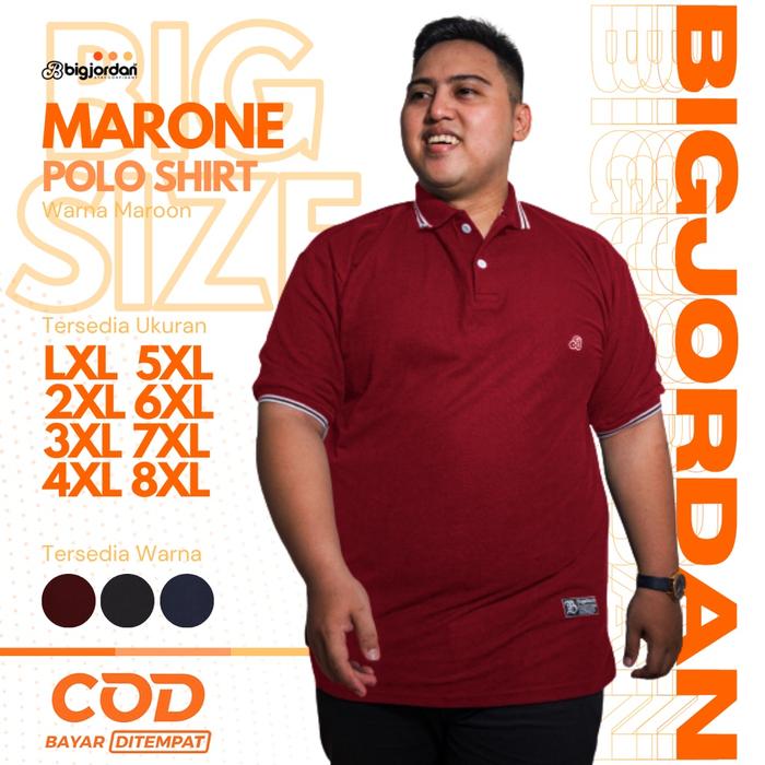 Gambar Koas polo big size jumbo pria 3XL 4XL 5XL 6XL 7XL 8XL tshirt oversize - Marone, 6XL dari Monggoh Store undefined Tokopedia