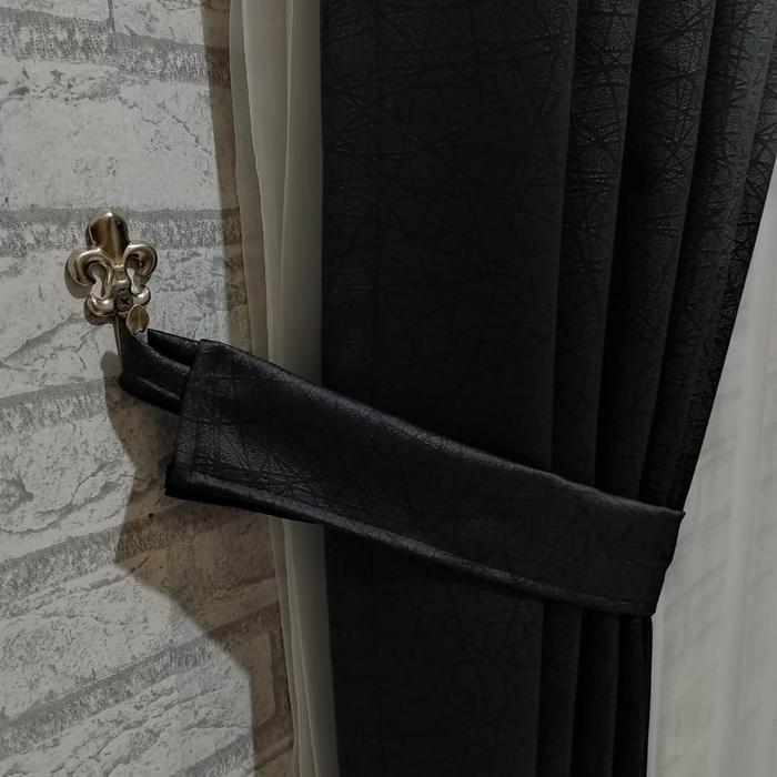 Gambar Gorden Jendela Besar L 340 x T 270 Gorden Blackout Import Polos Tebal - Hitam, L 340 x T 270 dari Prima jaya gorden undefined Tokopedia