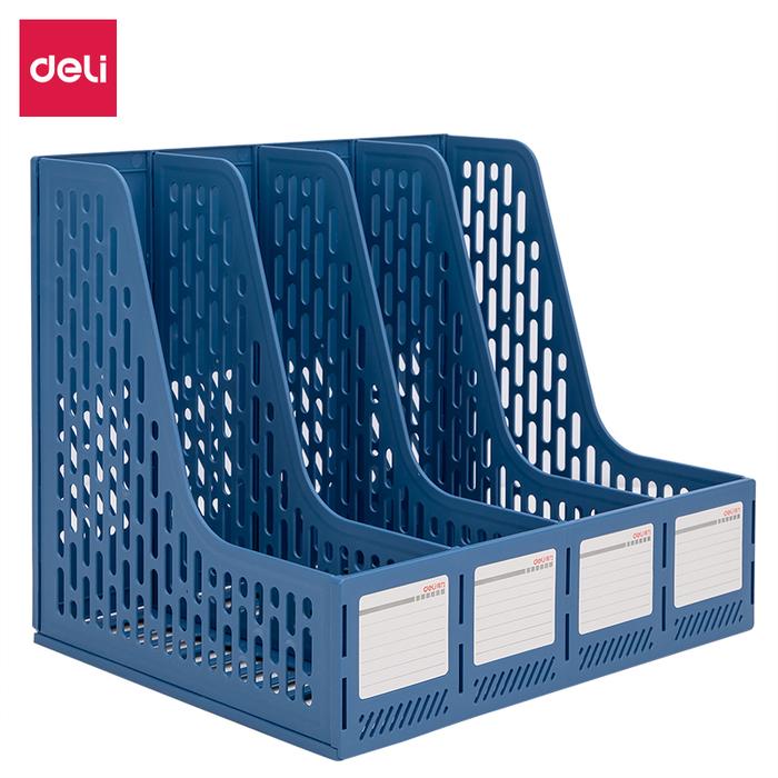Gambar Deli File Tray Rak Box File Tempat Dokumen 4 Sekat 3 Warna 78998 - Biru dari Deli Office Automative undefined Tokopedia