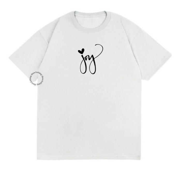 Gambar DINO CLOTHING - KAOS WANITA JOY/ KAOS WANITA OVERSIZE / KAOS WANITA - Putih, S dari This is Dino undefined 5 Tokopedia
