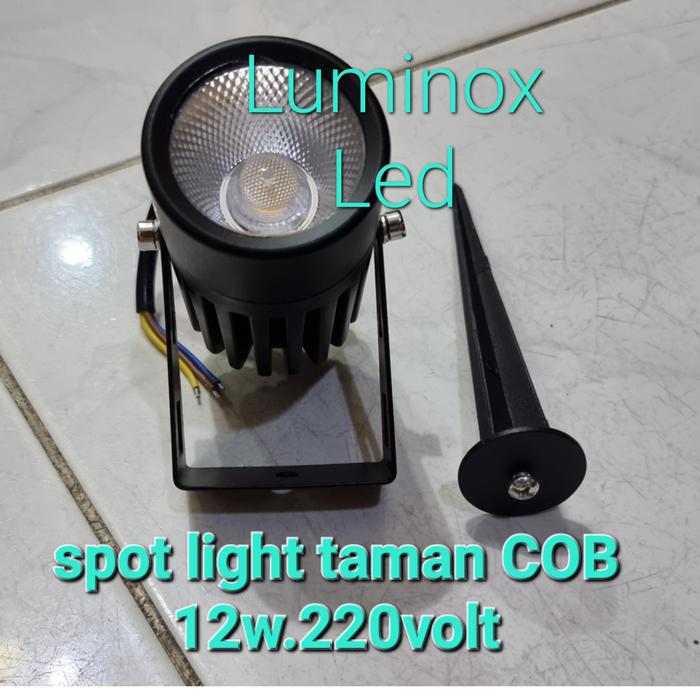 Gambar lampu tancap taman led 12w 12watt spot light outdoor cob 12 watt 220v dari luminox led undefined Tokopedia