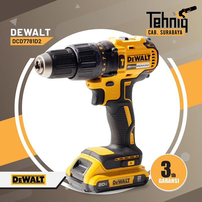 Gambar Bor Obeng Baterai Dewalt DCD7781D2 20V Brushless Hammer Drill Driver dari Tehniq Surabaya undefined Tokopedia