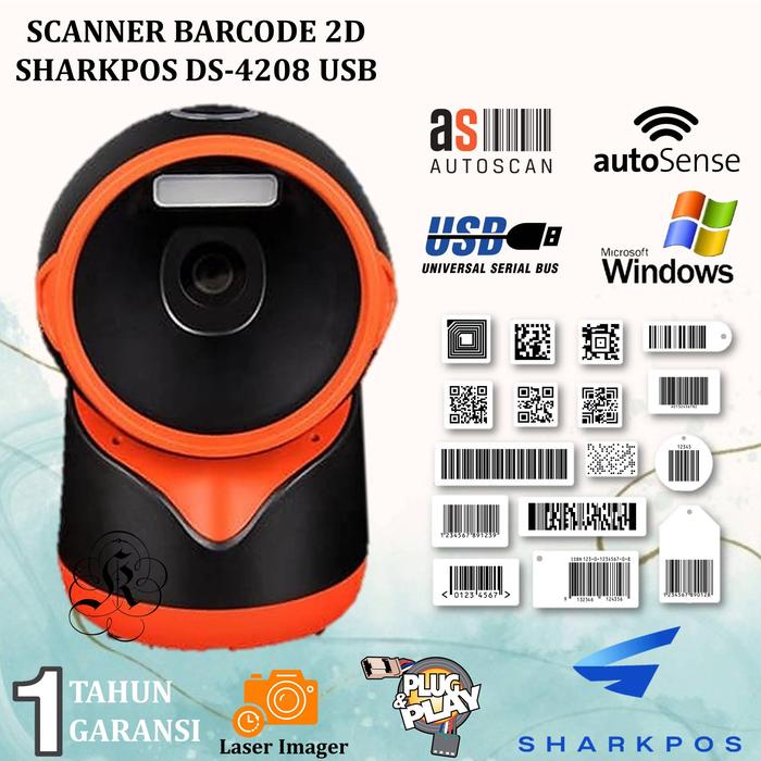 Gambar BARCODE SCANNER EFAKTUR OMINI 9 QR CODE SCANNER BARCODE OMNI 9 2D - Sharkpos DS4208 dari Kasirmart undefined Tokopedia