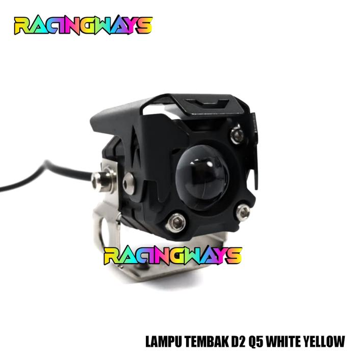 Gambar LAMPU LED TEMBAK SOROT LASER 2 WARNA ORIGINAL CR7 Q5 - 1 Pcs dari RacingWays undefined Tokopedia