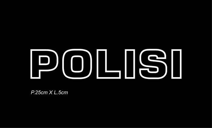 Gambar Stiker Tulisan POLISI Custom,Cutting Sticker - Putih dari V&J Sticker undefined Tokopedia