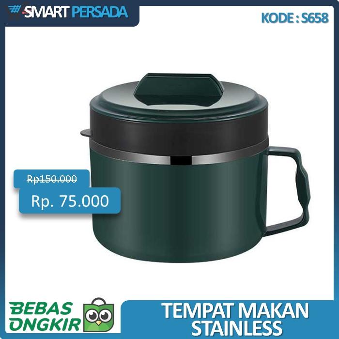 Gambar Kotak Tempat Makan Rantang Stainless Lunch Box Tahan Panas Anti Tumpah - Hijau dari SMART PERSADA undefined Tokopedia