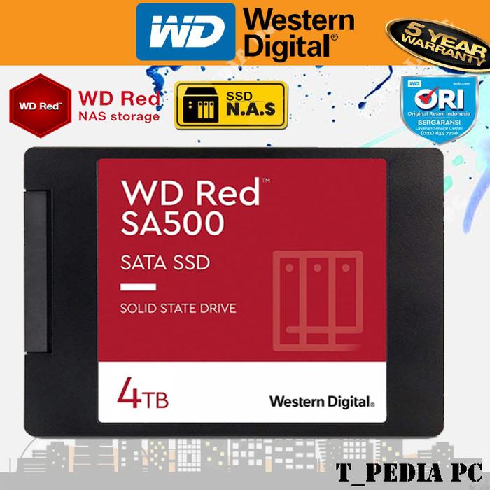 Promo WD Red SA500 NAS SATA SSD 2.5”/7mm cased 4TB RESMI