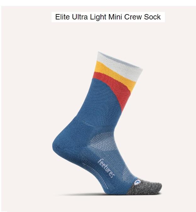 Gambar Feetures Socks Elite Ultra Light Mini Crew - Retrogade Blue - M dari Moira Fit undefined Tokopedia