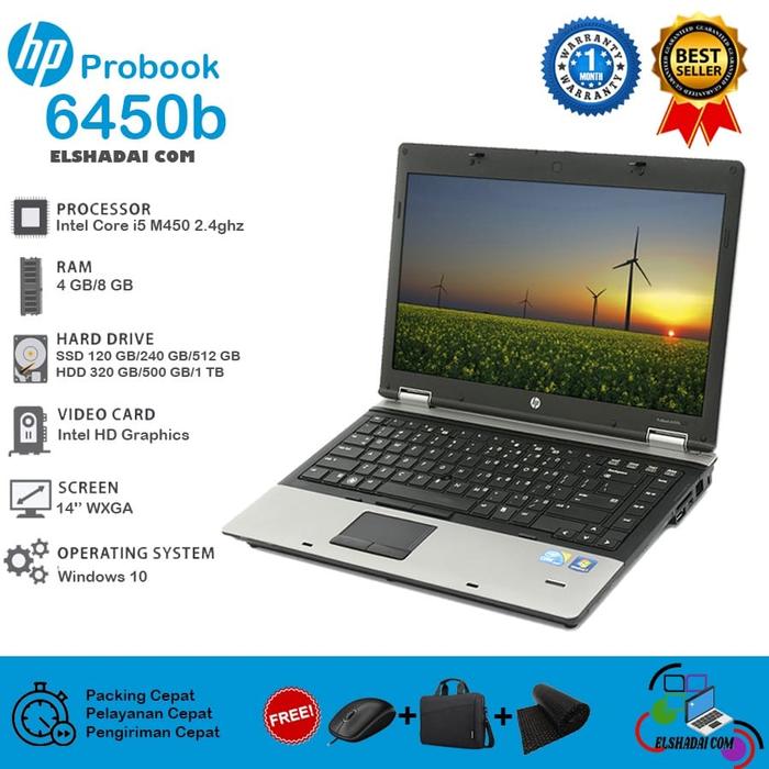 hp probook 6450b muluss i5/4gb/320gb/dvd/wifi/14